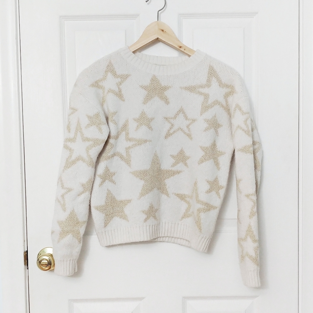 urban outfitters ecote boxy crew knit star sweater